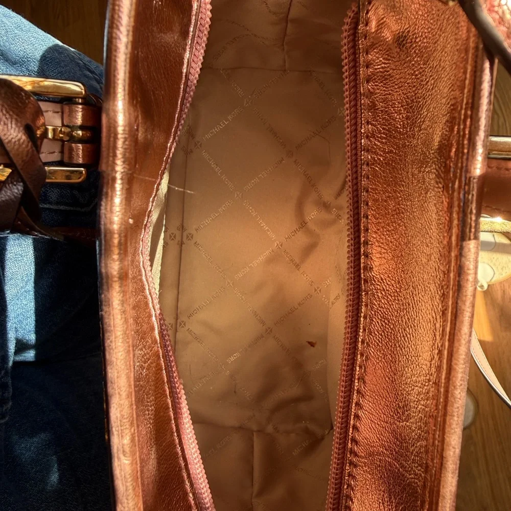 Michael Kors Shiny Copper Tote Bag